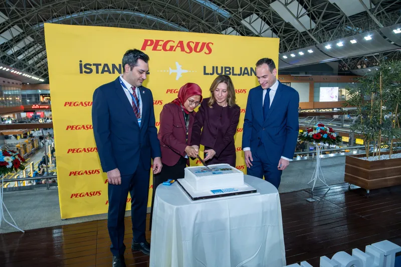 Pegasus Hava Yolları Sabiha Gökçen - Ljubljana Hattını Açtı